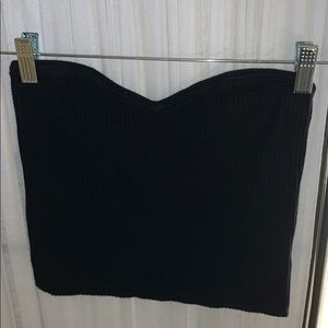 Urban Outfitters black ribbed tube top.